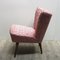 Mid-Century Pink Cocktail Chair with Slanted Legs 4