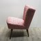 Mid-Century Pink Cocktail Chair with Slanted Legs, Image 4