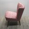 Chaise Cocktail Mid-Century Rose avec Pieds Inclinés 7