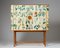 Mid-Century Modern Cherry Wood & Floral Pattern Linen Cabinet attributed to Josef Frank, Austria, 1930s 20