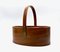 Mid-Century Teak and Leather Basket by Carl Auböck, 1950s 3