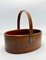 Mid-Century Teak and Leather Basket by Carl Auböck, 1950s 4