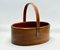 Mid-Century Teak and Leather Basket by Carl Auböck, 1950s 2