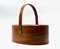 Mid-Century Teak and Leather Basket by Carl Auböck, 1950s 8