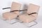 Set of Bauhaus Armchairs in Beech & Chrome attributed to Mücke-Melder, 1930s 2