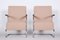 Set of Bauhaus Armchairs in Beech & Chrome attributed to Mücke-Melder, 1930s 12