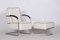 Bauhaus Armchair with Foot Stool attributed to Mucke Melder, 1930s, Set of 2 4