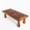 Brutalist Style Coffee Table in Oak and Ceramic by P. Garnier, France, 1970s 7