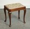 Piano Dressing Table Stool with Flower Stitchwork with Queen Anne Legs 1