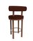 Chaise de Bar Moca Collector en Tissu de Bois et Chêne Fumé par Studio Rig 4