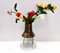 Vintage Italian Glass Vase with Brass in the style of Max Ingrand, 1960s, Image 2