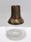 Vintage Italian Glass Vase with Brass in the style of Max Ingrand, 1960s, Image 1