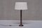 Tall Oak Table Lamp attributed attributed to Charles Dudouyt, France, 1950s, Image 2