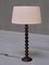 Tall Oak Table Lamp attributed attributed to Charles Dudouyt, France, 1950s, Image 8