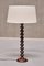 Lampada da tavolo alta in quercia attribuita a Charles Dudouyt, Francia, anni '50, Immagine 11