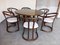Italian Dining Table and Chairs Set, 1970s, Set of 7 1
