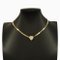 Heart Motif Rhinestone & Plated Gold Necklace by Christian Dior 6