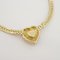 Heart Motif Rhinestone & Plated Gold Necklace by Christian Dior 2