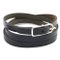 Hermes Bracelet Api1 Black Leather 3-Ply Belt Bangle Womens Mens 1