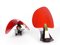 Red & Black Poppy Wall Lamps, 1960s, Set of 2 3