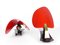 Red & Black Poppy Wall Lamps, 1960s, Set of 2, Image 3