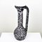 Große Vase aus Keramik in Schwarz & Weiß von Annette Roux, 1950er 1