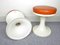 White & Orange Tulip Stools, 1970s, Set of 2 4