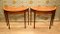 Sheraton Satinwood Demi Lune Console Tables, Set of 2 3