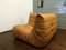 Tabakfarbenes Togo Wohnzimmer Set aus Leder von Michel Ducaroy für Ligne Roset 53