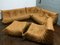 Tabakfarbenes Togo Wohnzimmer Set aus Leder von Michel Ducaroy für Ligne Roset 16