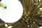 Turquoise Glass Globes and Brass Sputnik Chandelier 14