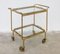 Brass and Glass Food Trolley, 1950s 5