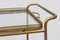 Brass and Glass Food Trolley, 1950s 4