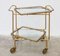 Brass and Glass Food Trolley, 1950s 7