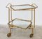 Carrello portavivande in ottone e vetro, anni '50, Immagine 7