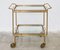 Carrello portavivande in ottone e vetro, anni '50, Immagine 1