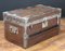 Antique French Wooden Crate with Key, Image 2
