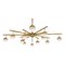 Deckenlampe aus Messing & Opalina von Arredoluce 1