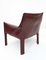 Set of Oxblood Red Leather Cab 414 Armchairs by Mario Bellini for Cassina, 1980s, Image 11