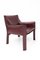 Set of Oxblood Red Leather Cab 414 Armchairs by Mario Bellini for Cassina, 1980s, Image 4