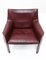 Set of Oxblood Red Leather Cab 414 Armchairs by Mario Bellini for Cassina, 1980s, Image 12