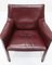Set of Oxblood Red Leather Cab 414 Armchairs by Mario Bellini for Cassina, 1980s, Image 6
