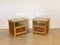 Wicker and Bamboo Bedside Tables, 1980s, Set of 2 3
