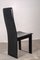 Vintage Cidue Esszimmerstühle aus schwarzem Sattelleder mit hoher Rückenlehne. Italien, 1970er, 4er Set 12