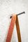 Achteckiger Wandspiegel aus Holz & Leder, 1950er 3