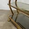 Vintage Brass and Smoked Glass Three Tier Bar Cart attributed to Morex, Italy, 1970s 10
