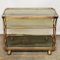 Vintage Brass and Smoked Glass Three Tier Bar Cart attributed to Morex, Italy, 1970s 6
