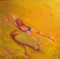 Birgitte Lykke Madsen, Nuotatrice-Giallo, 2023, Oil Painting, Framed 2