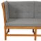 Spoke-Back Sofa with Gray Cushions by Børge Mogensen, 1960s 5