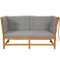 Spoke-Back Sofa with Gray Cushions by Børge Mogensen, 1960s 1